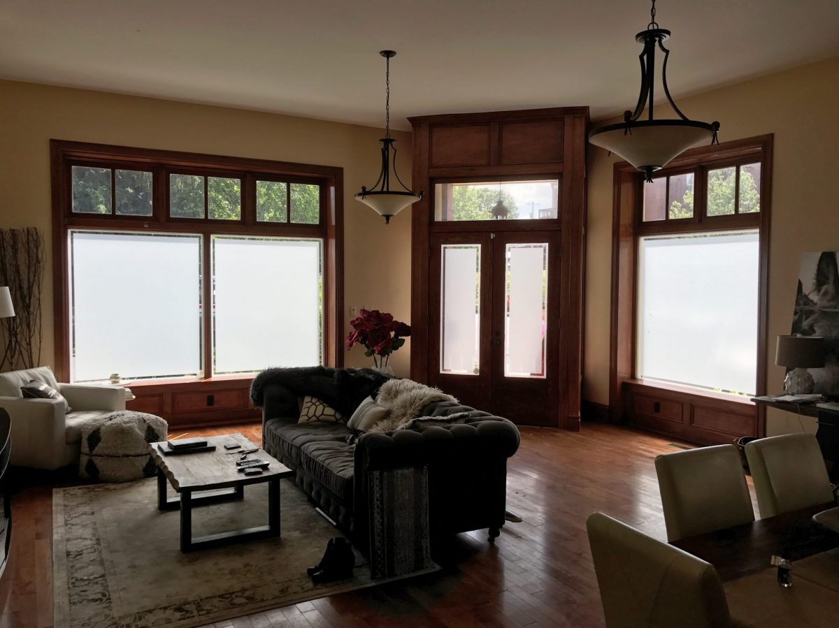 Beautiful Home Uses Decorative Glass Film for Privacy & Decor
