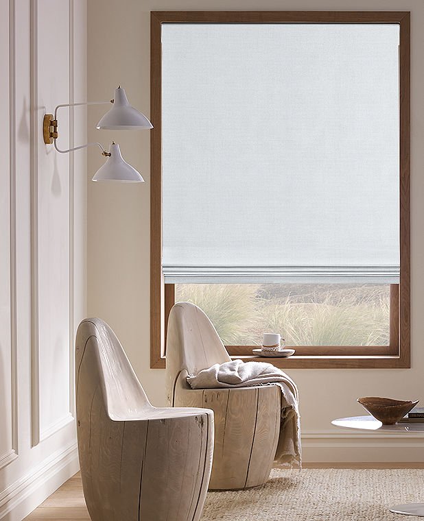 flat roman shades