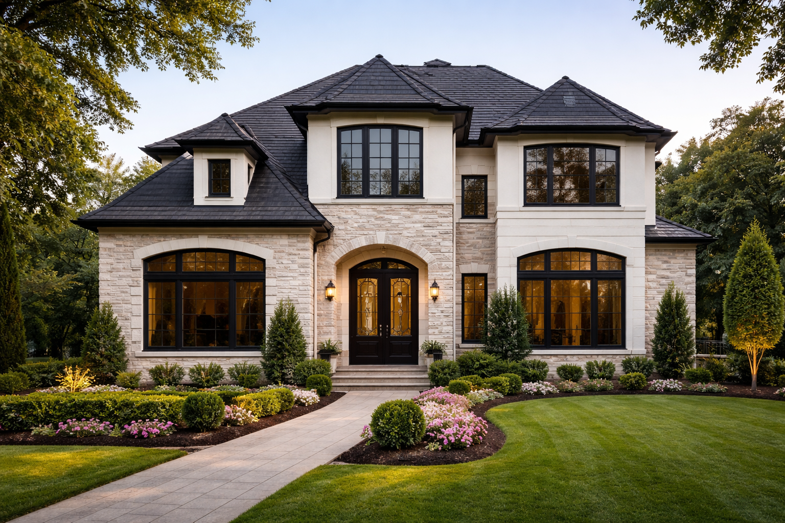Elegant home with window tinting 