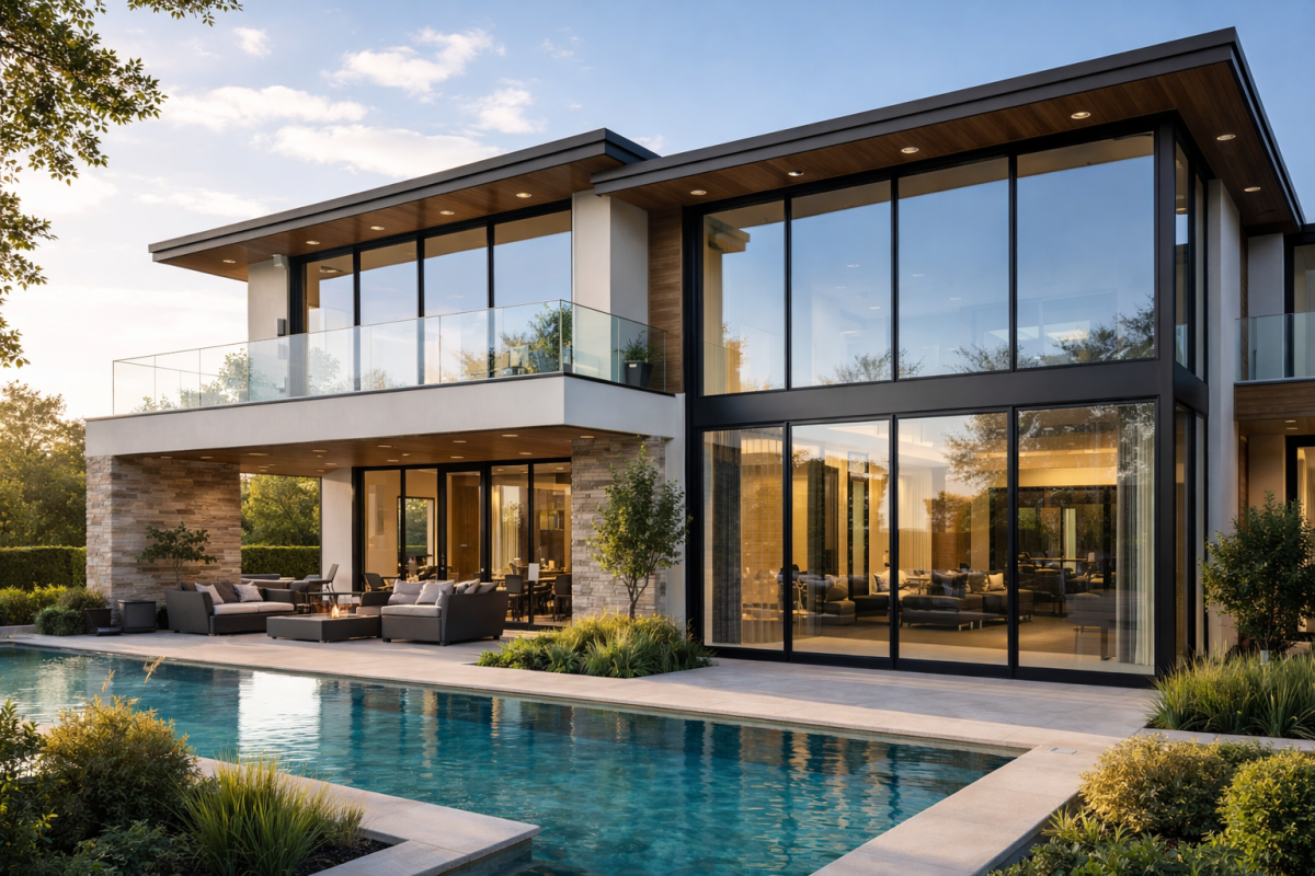 luxury home with window tinting in Chicago