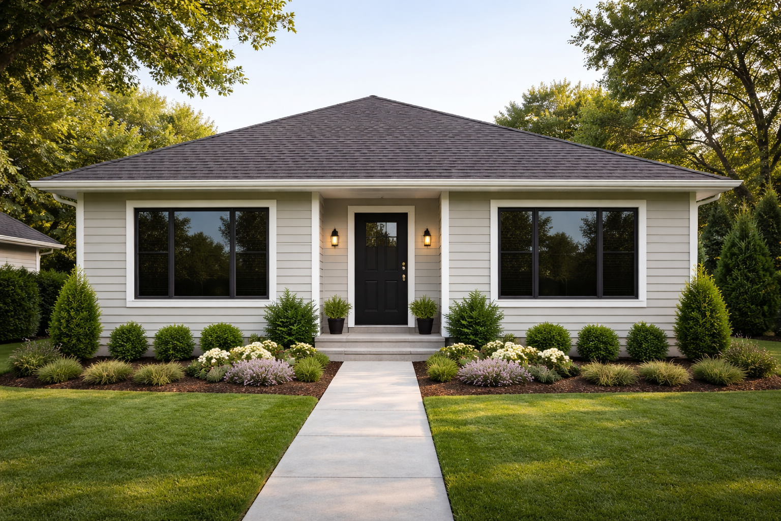 Modern home with window tinting 