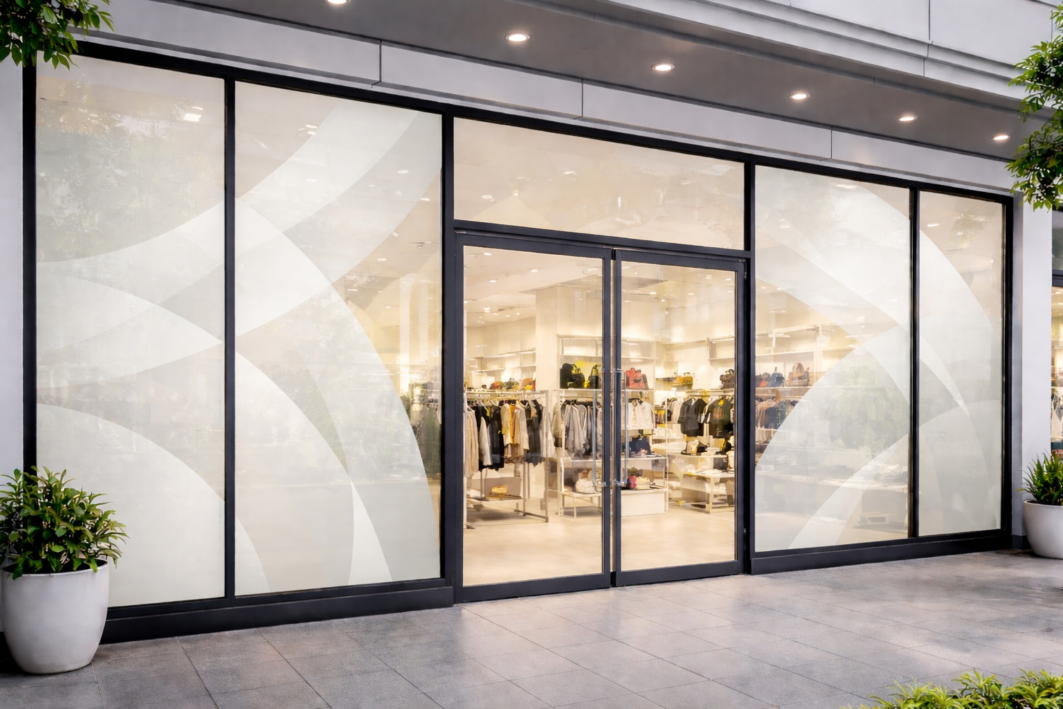 retail store with commercial window film