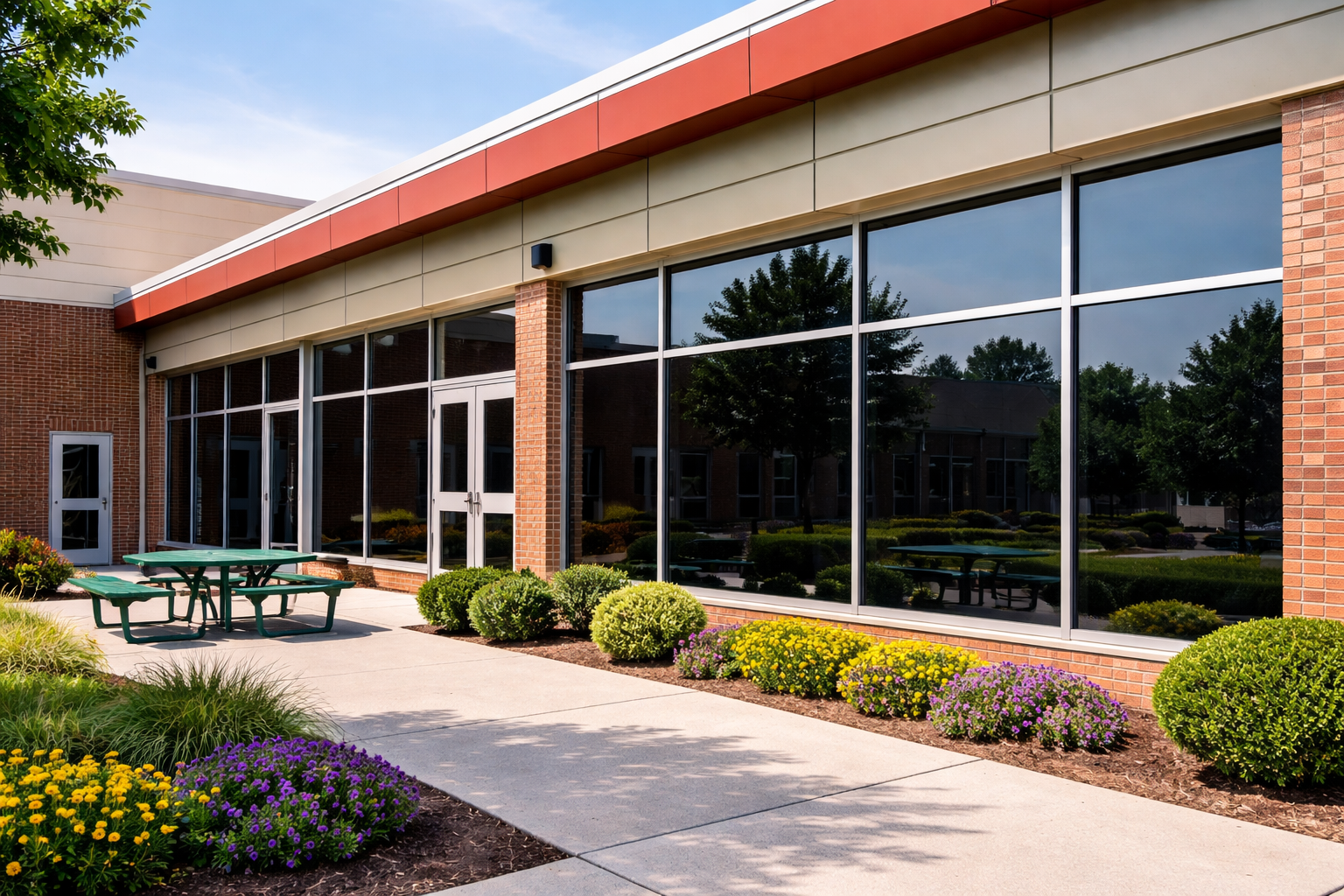 school facilities with commercial window tinting in Milwaukee