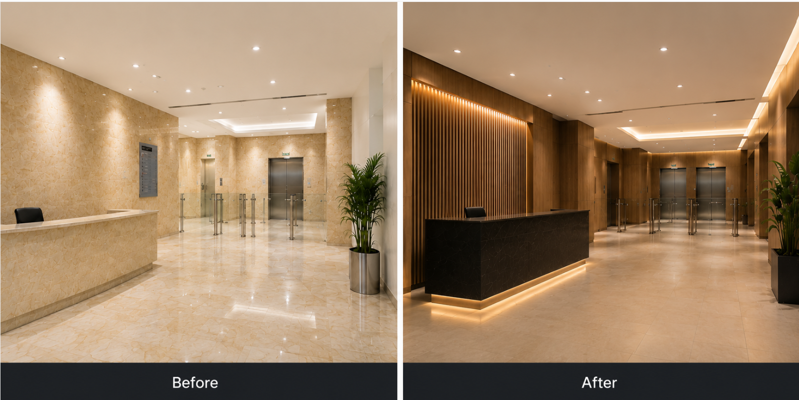 Architectural Resurfacing for Milwaukee Office Lobby