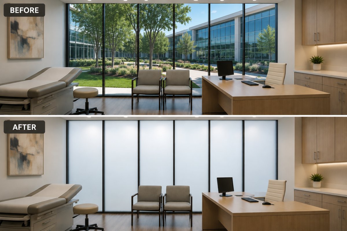 Switchable Privacy Film for Milwaukee Healthcare Exam Rooms