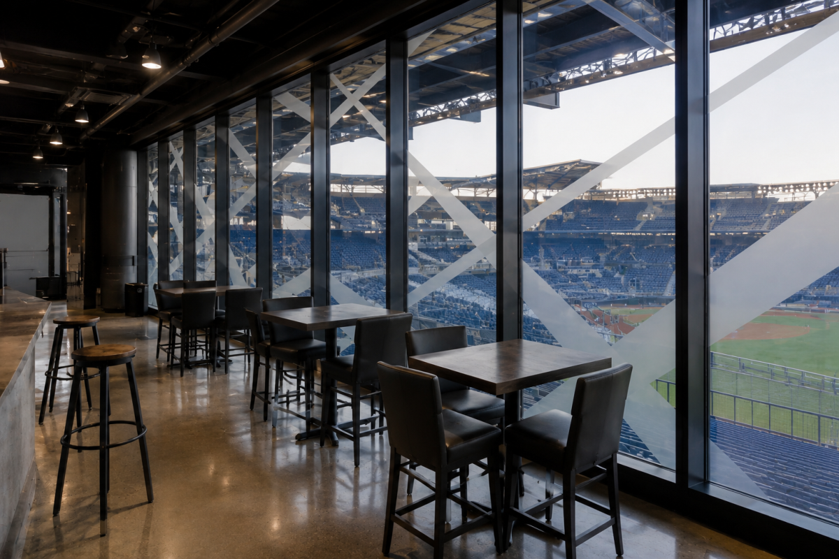 Custom Graphic Window Film for Milwaukee Sports Venues