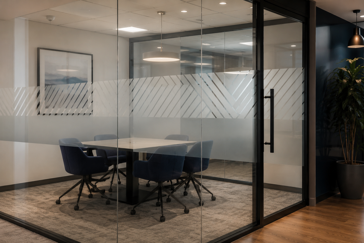 Decorative Window Film for Jackson, MS Law Offices and Conference Rooms 10 Decorative Window Film for Jackson Law Office 2