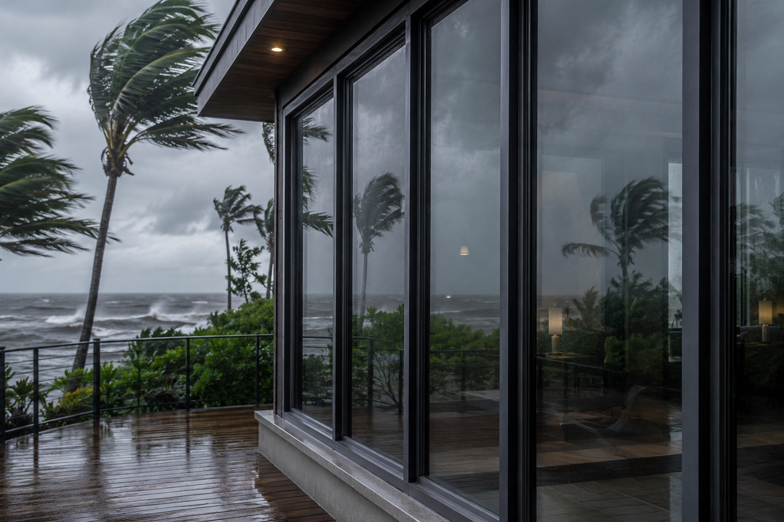Hurricane and storm security window film for New Orleans