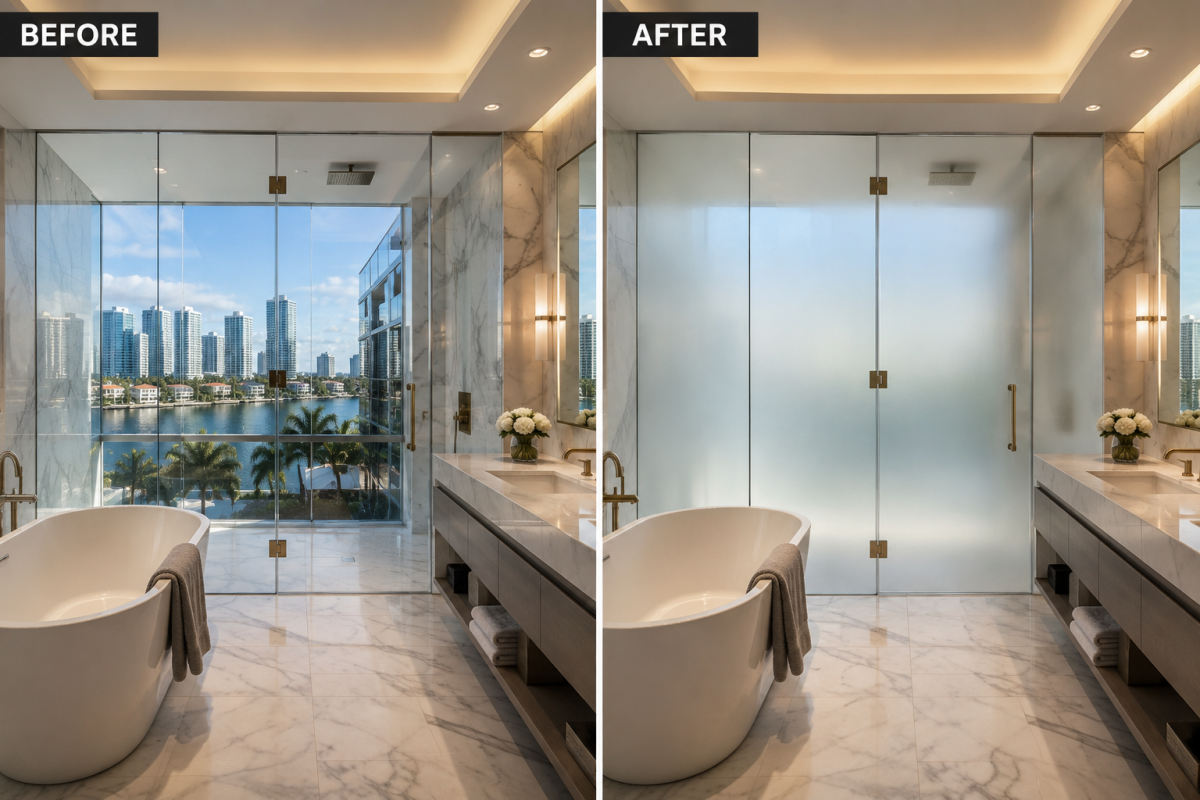 Switchable Smart Films luxury homes bathroom